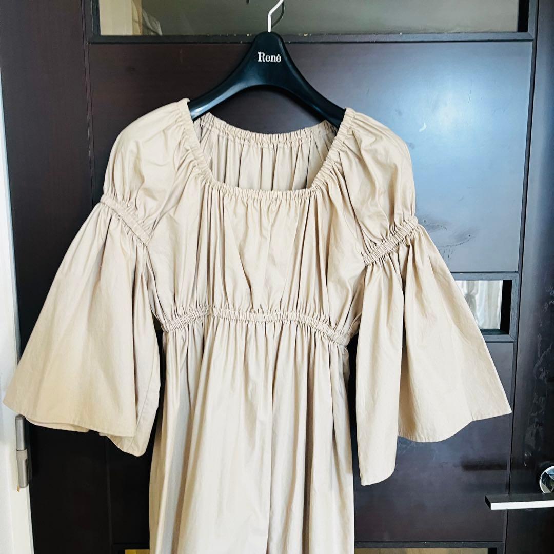 新品☆Whim Gazette タイプライターギャザーワンピース/IENA