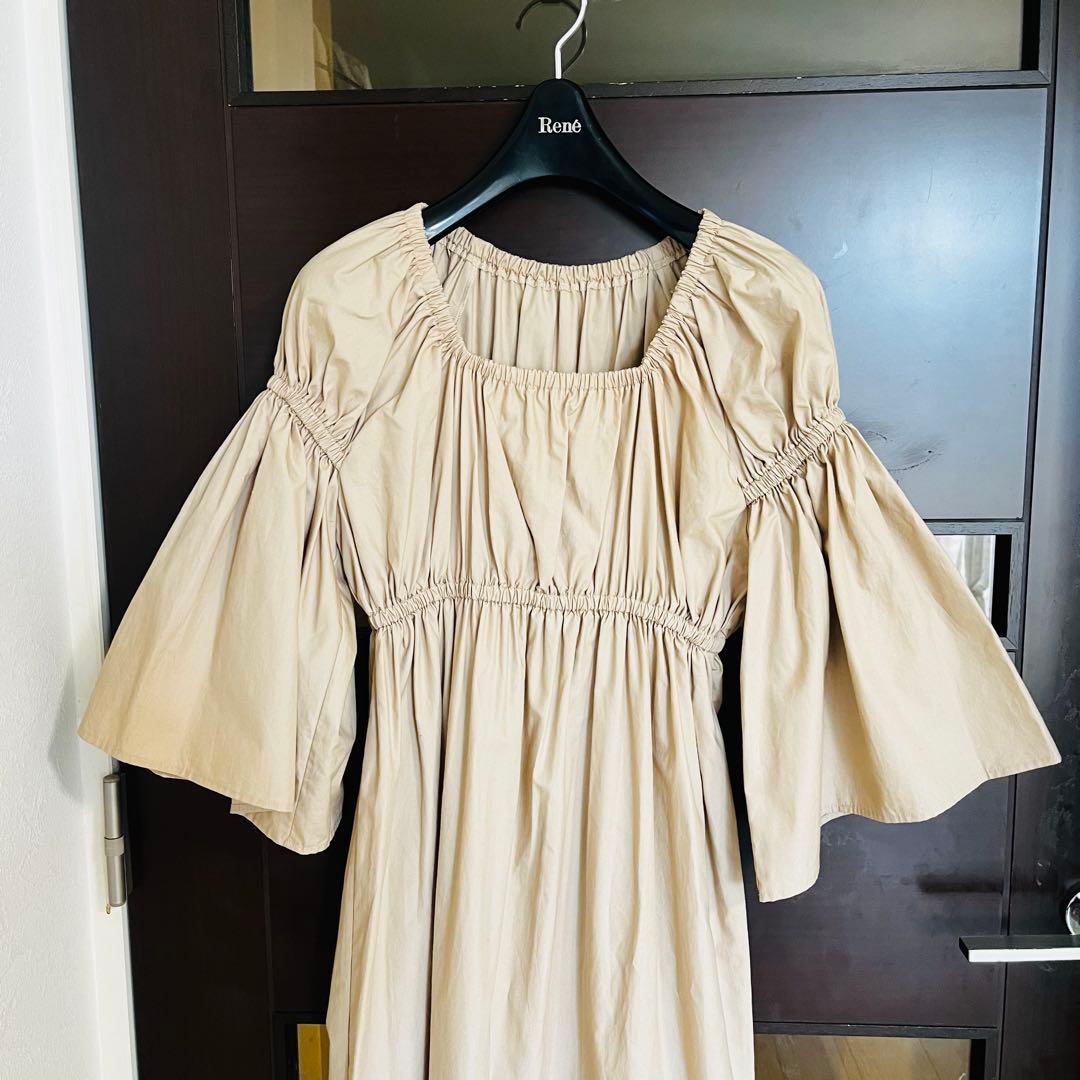 新品☆Whim Gazette タイプライターギャザーワンピース/IENA