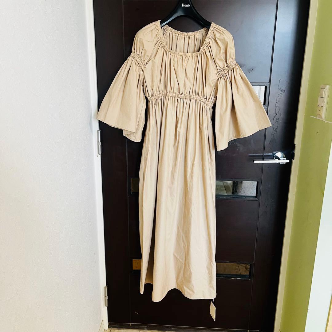 新品☆Whim Gazette タイプライターギャザーワンピース/IENA
