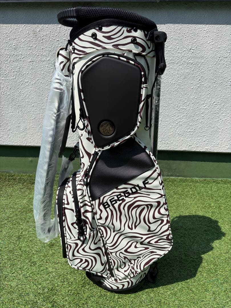 BSEGOLF スタンドキャディバッグ　新品　ゴルフバッグ　アニマル　ゼブラ　白
