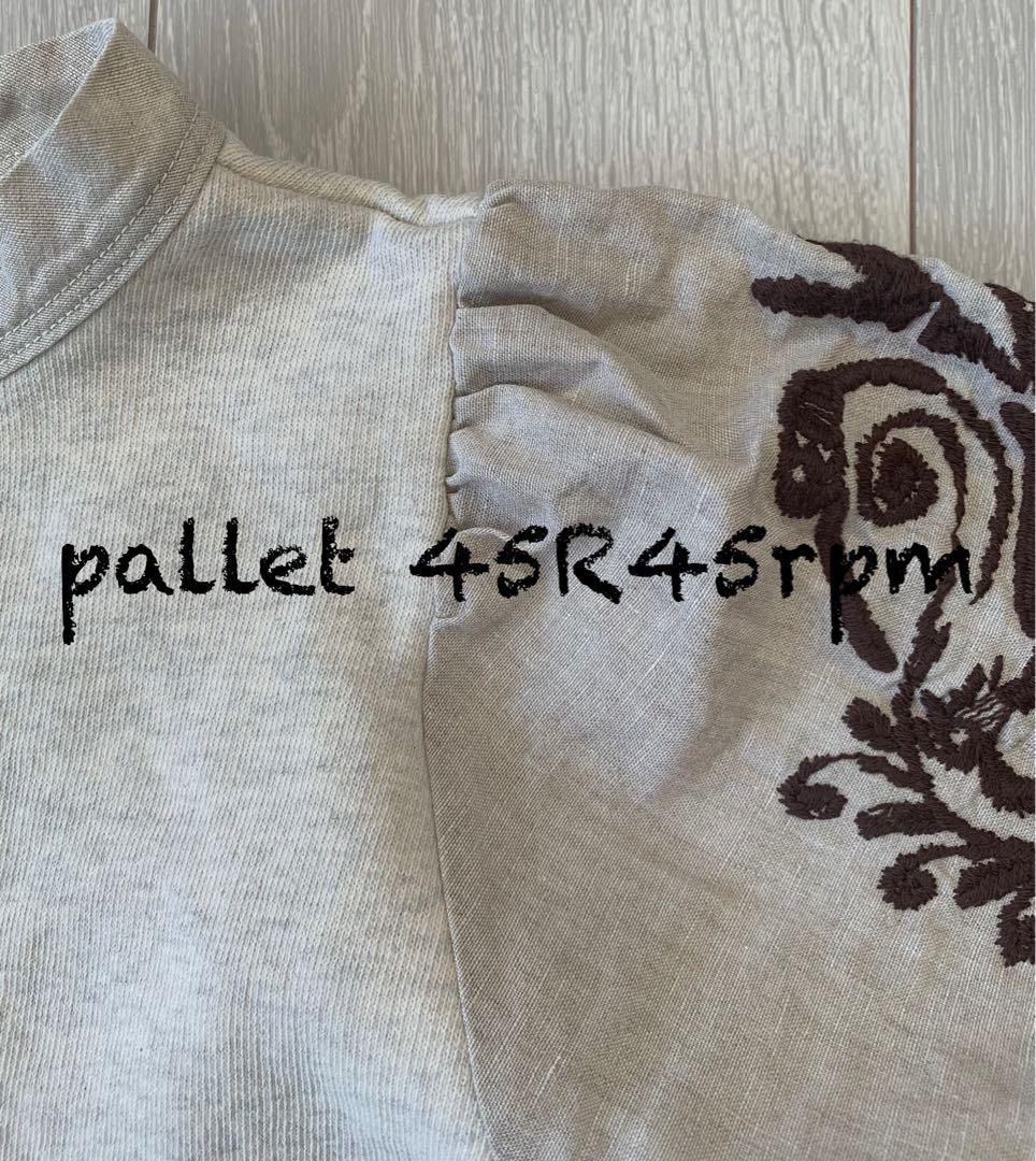 45R45rpm 裏毛deフラワー刺繍のパフ ドレス(トップ)
