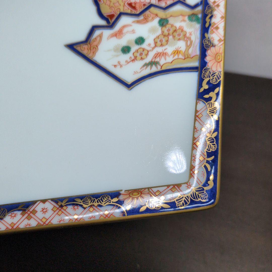 其泉 金彩色絵 松竹梅鶴絵 焼物皿揃 共箱 懐石道具