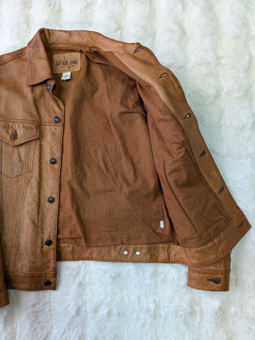 00s OLD GAP leather トラッカージャケット アーカイブ