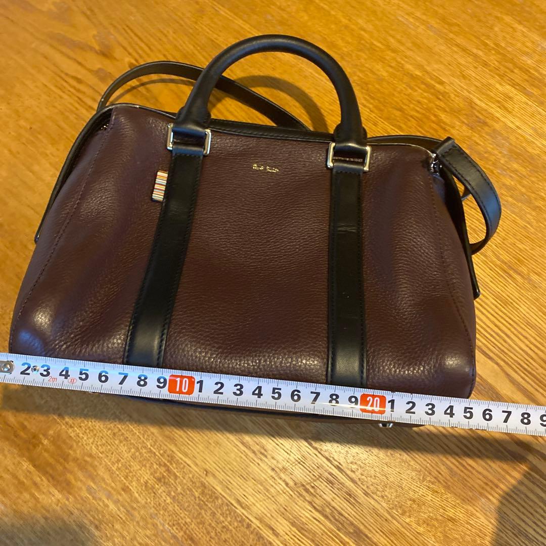 Paul Smith 本革　バッグ(ショルダー使用可)ワイン色