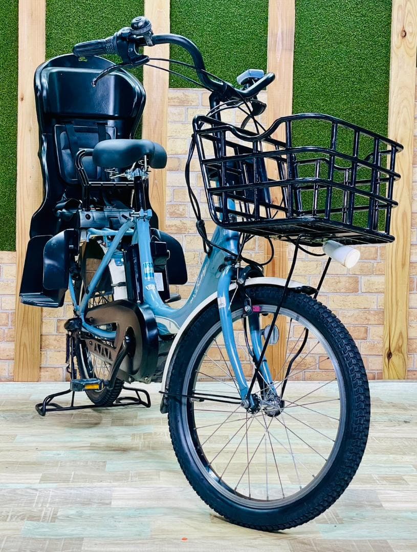 ブルー系 最高峰バビー ヤマハ 子供乗せ電動アシスト自転車 H3655