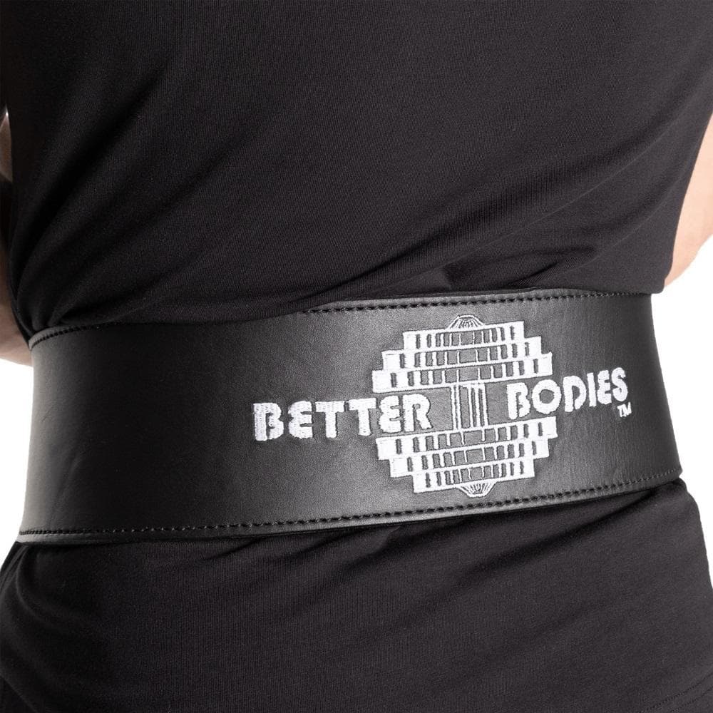 BETTER BODIES トレーニングベルト なめし革 Mサイズ 黒 GASP