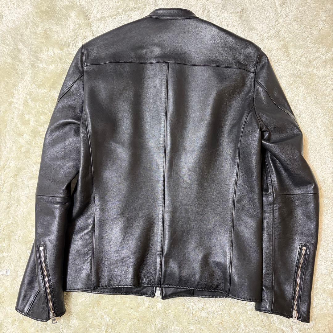 美品 リドム シングルライダースジャケット ラムレザー 羊革 Lidnm
