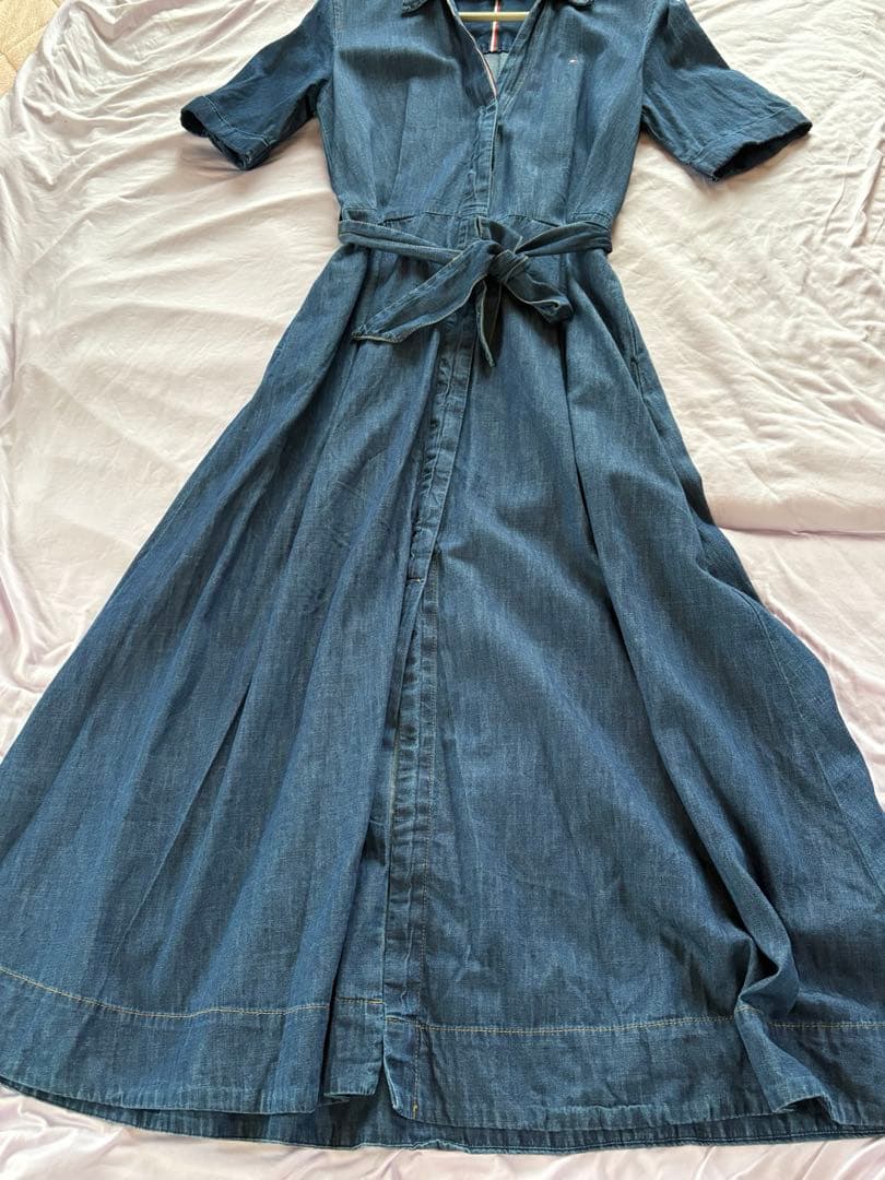   デニムシャツワンピ美品
