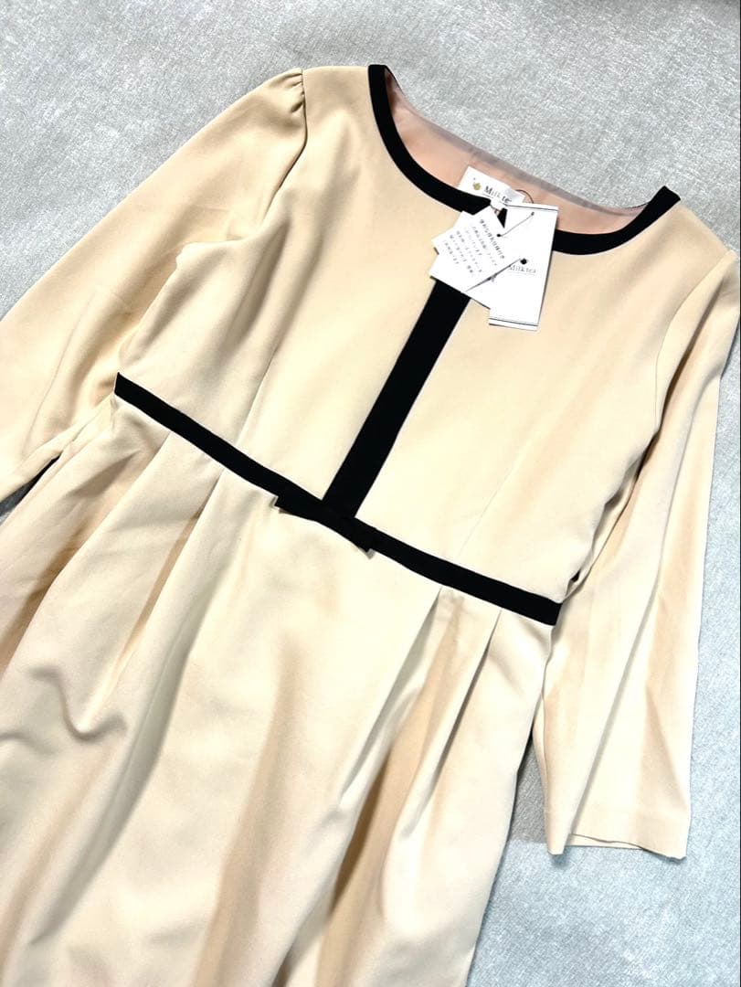 【新品】ミルクティー⭐︎ セレモニーワンピース 授乳服 マタニティ ベージュL