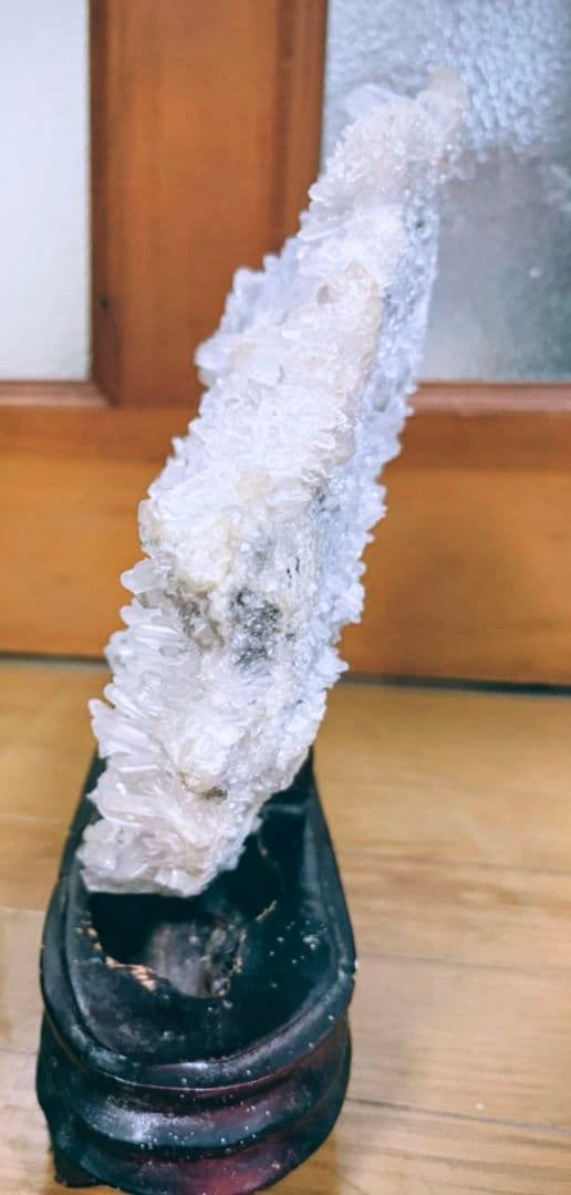 サ*ン様 特大 水晶?クラスター　原石 置物　台座付き　4.4kg