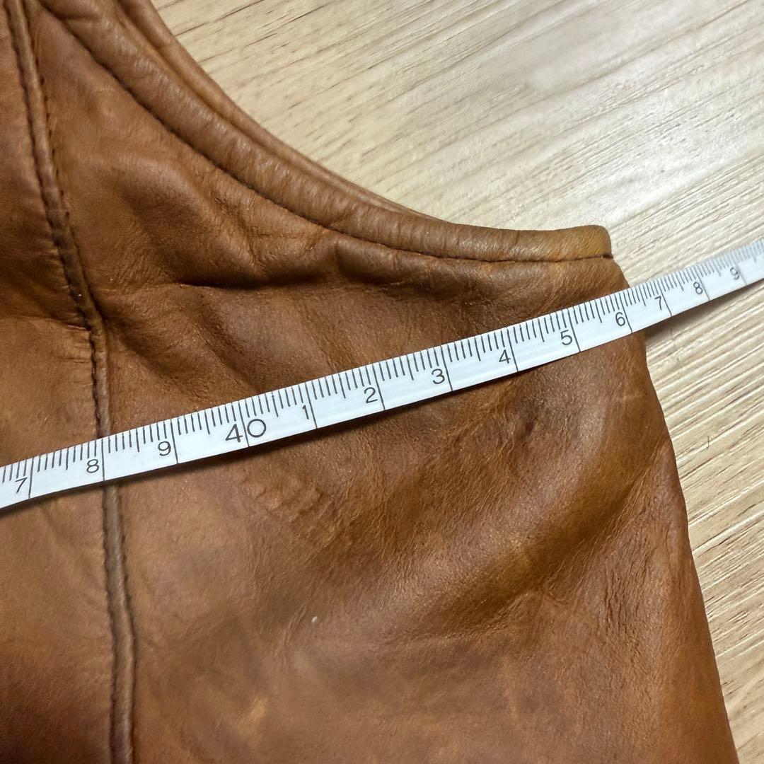【レア】リップヴァンウィンクル 牛革 レザーベストジャケット 5 Lサイズ相当