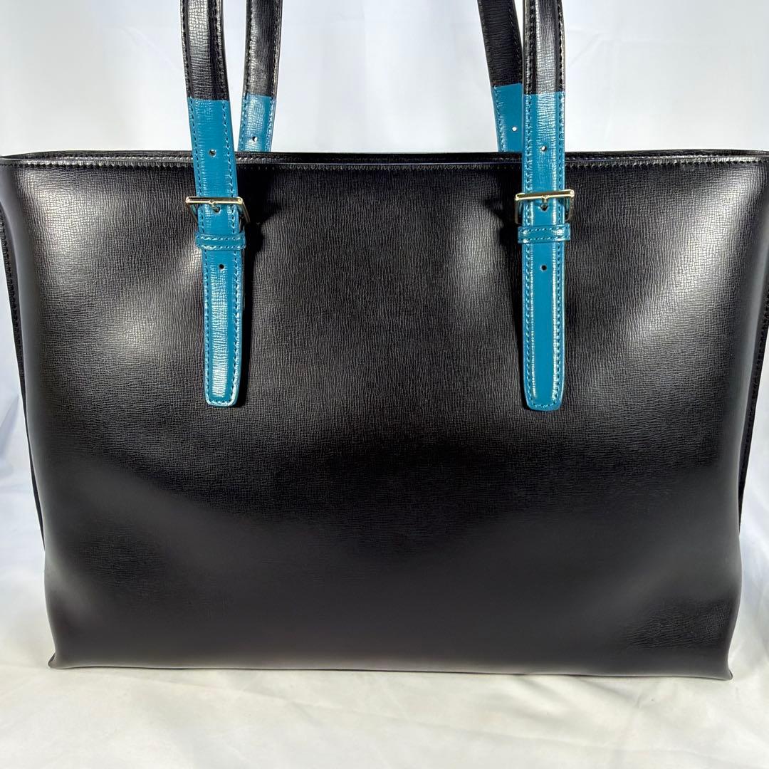 【美品】Paul Smith トートバッグ 黒 レザー 肩掛け ロゴ A4可能
