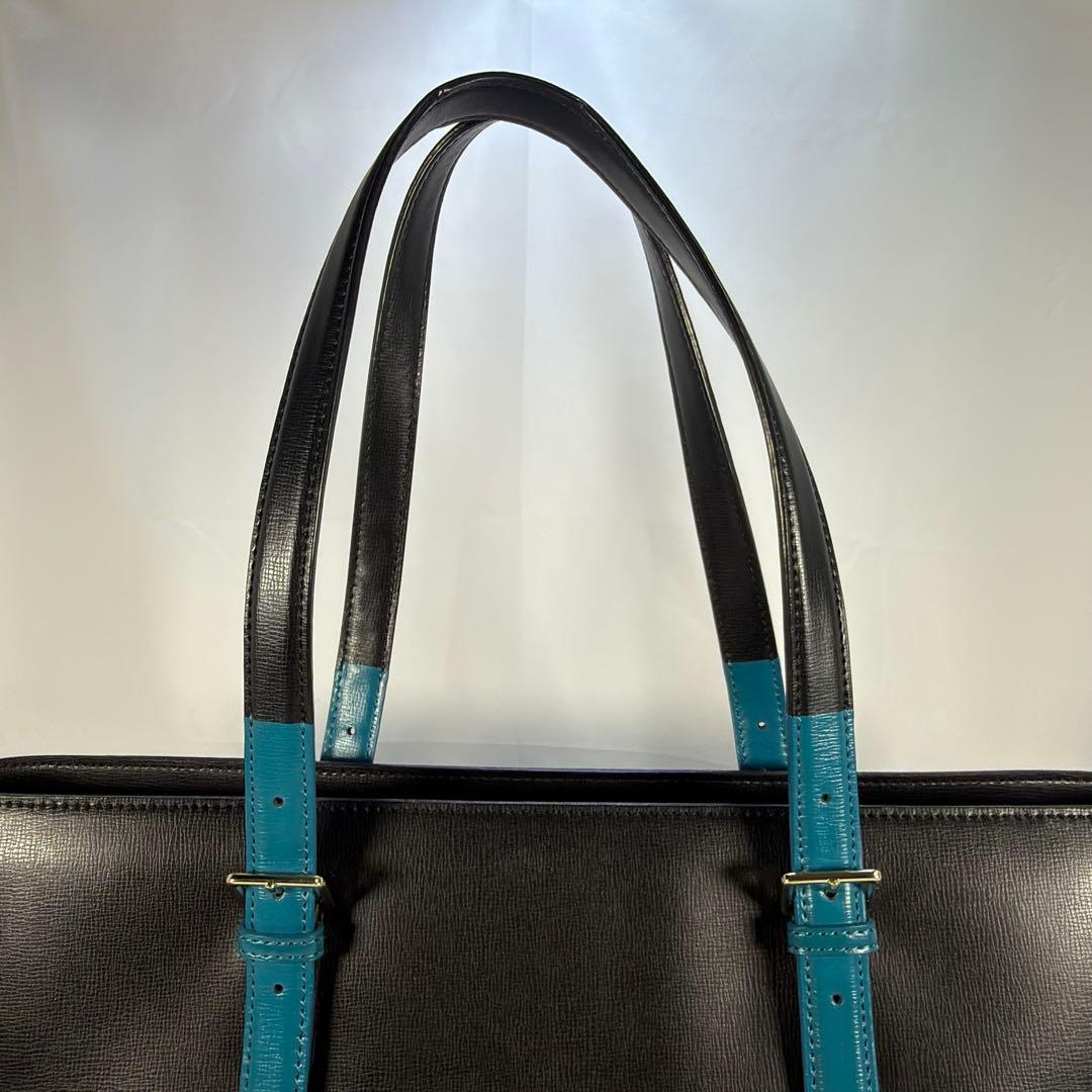 【美品】Paul Smith トートバッグ 黒 レザー 肩掛け ロゴ A4可能