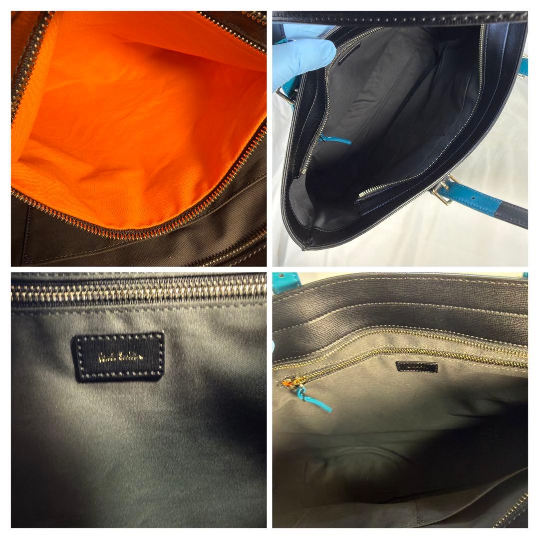 【美品】Paul Smith トートバッグ 黒 レザー 肩掛け ロゴ A4可能