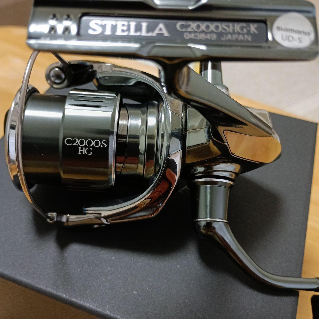 シマノ 22ステラ 数回使用 C2000SHG ハンドルノブ、リールスタンド付き