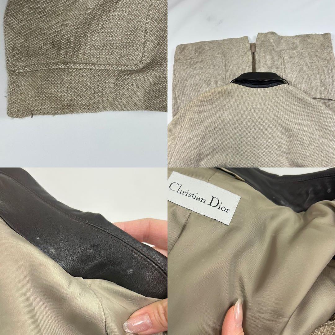 P443 美品 L クリスチャンディオール カシミヤ100% ジャケット メンズ