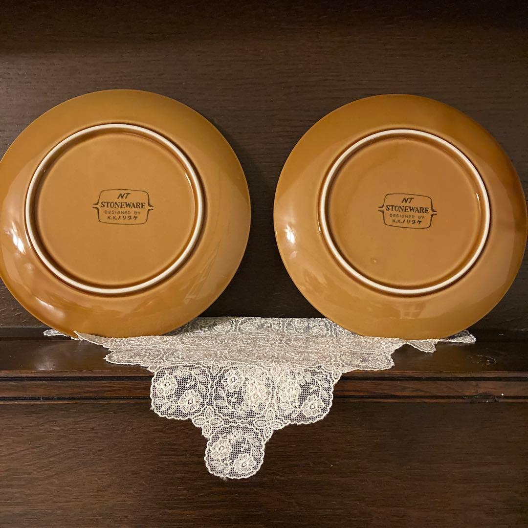 ノリタケ　STONEWARE 飴色　シチューセット　カップ&ソーサー　プレート
