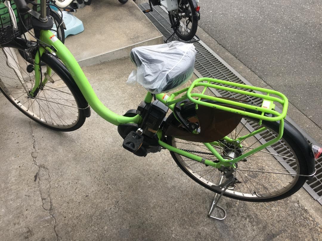 地域限定送料無料　パス　ウィズ　12,3AH　子供乗せ　黄緑　神戸　電動自転車