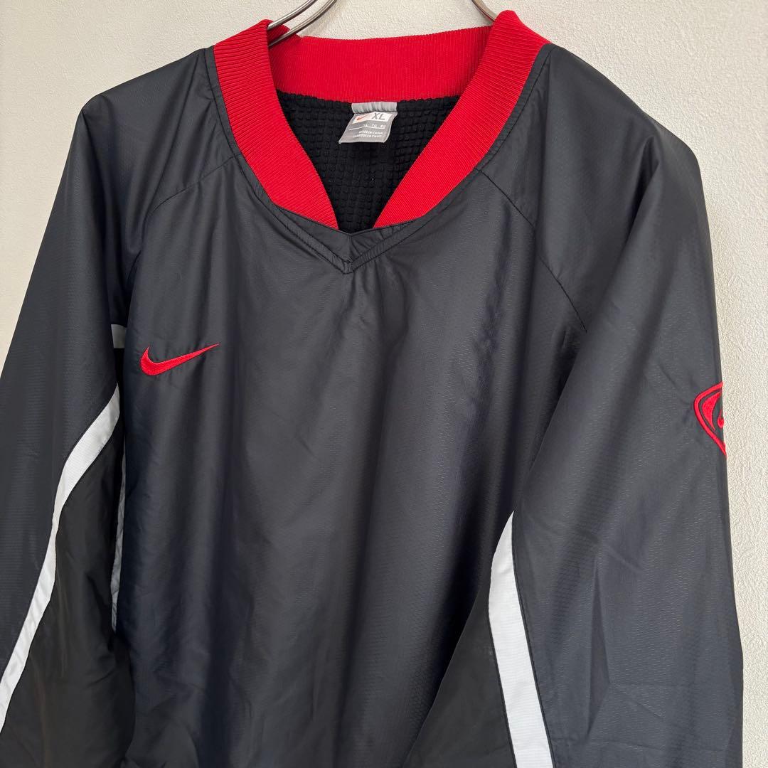 ピステ ナイキ NIKE ナイロンジャケット 黒 赤 白 XL 大きめ ビック