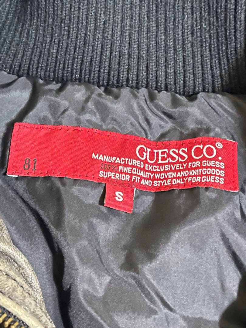 90s ヴィンテージ 古着 GUESS ゲス ラムレザー ジャケット 羊革 短丈