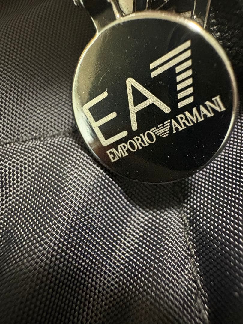 【美品】エンポリオアルマーニ EA7 フーデッド ブルゾン 中綿 切替 黒 L