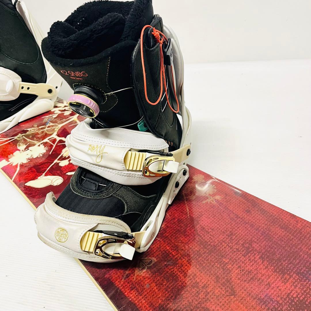 レディース　スノボ3点セット　スノーボード　ROXY ロキシー　K2 ボアブーツ