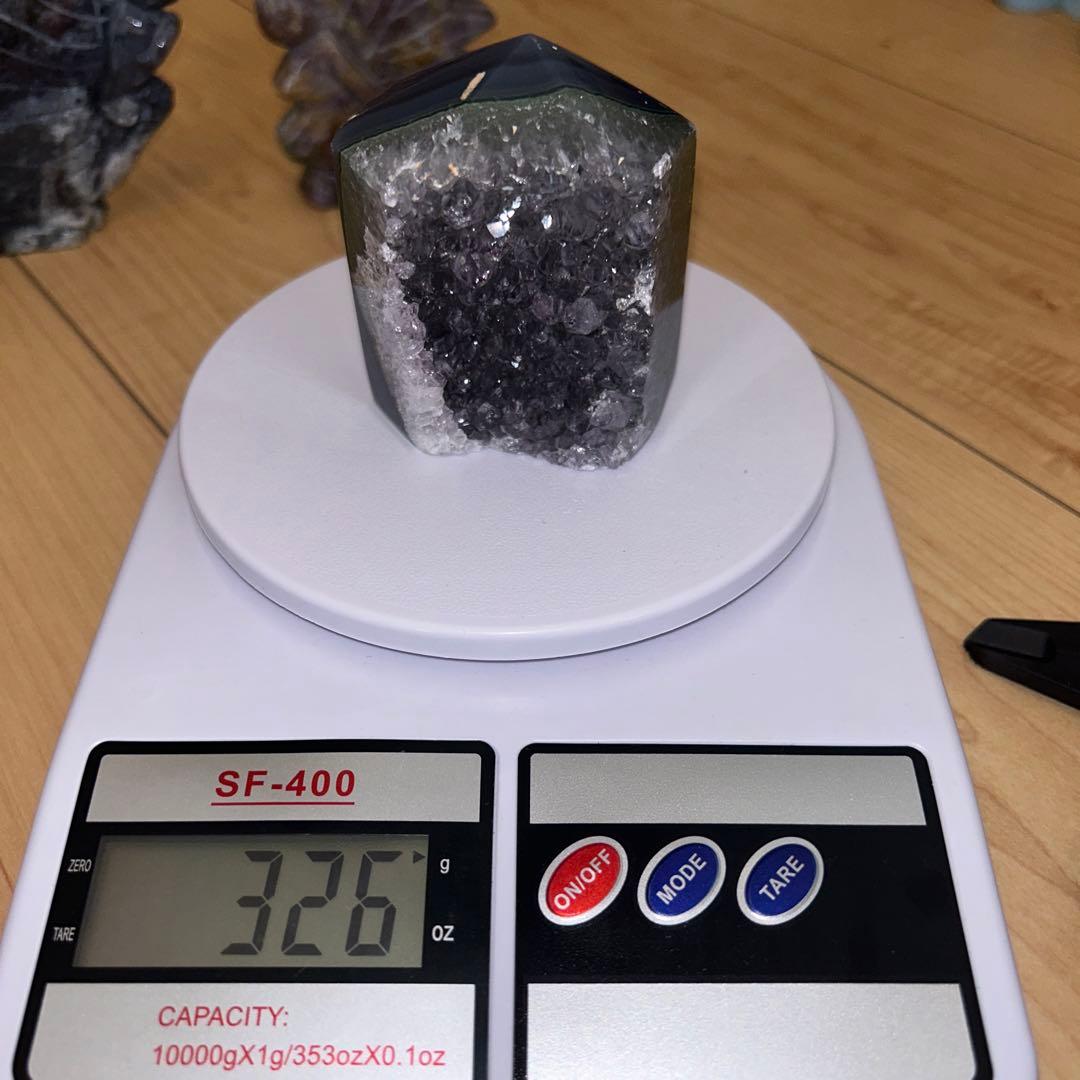 アメジスト 瑪瑙 タワー 大きめサイズ 326g 天然石 結晶