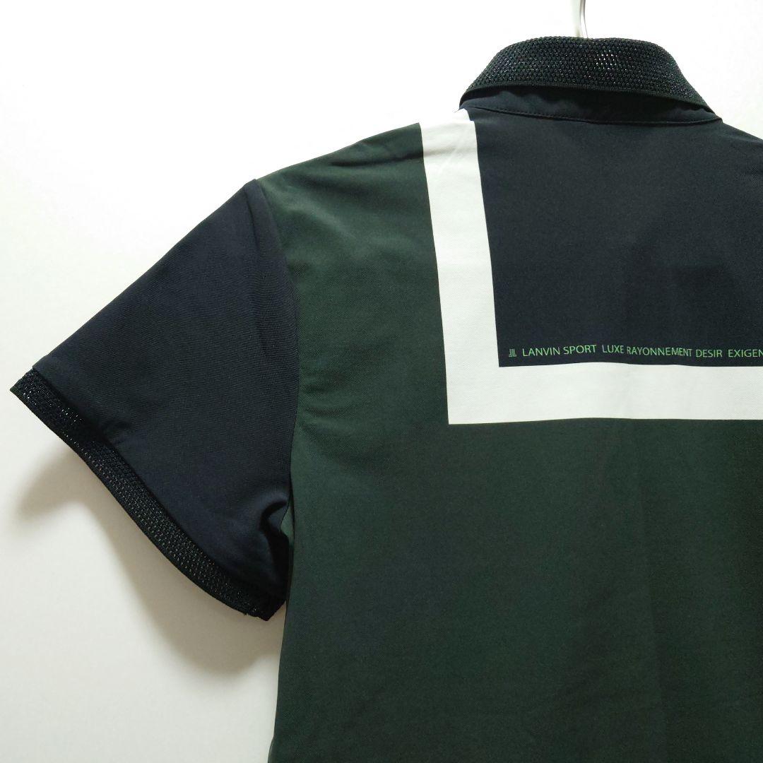 LANVIN SPORTランバン ブラックカーキ ポロシャツ 38【美品】