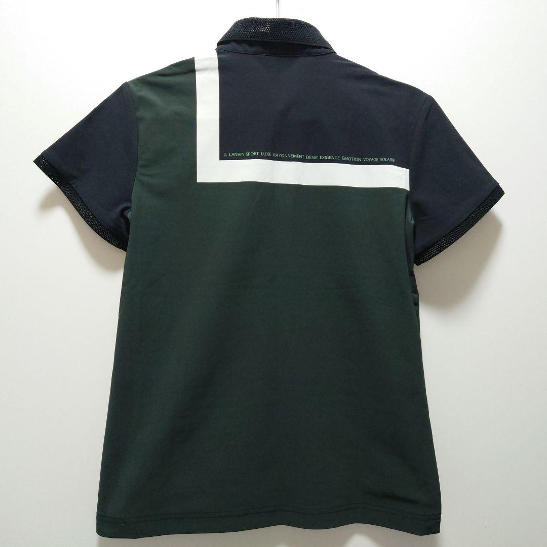 LANVIN SPORTランバン ブラックカーキ ポロシャツ 38【美品】