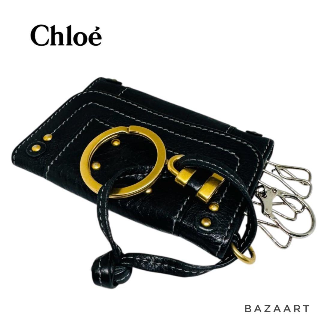 Chloé クロエ パディントン レザー6連キーケース 黒 ブラック 箱付き