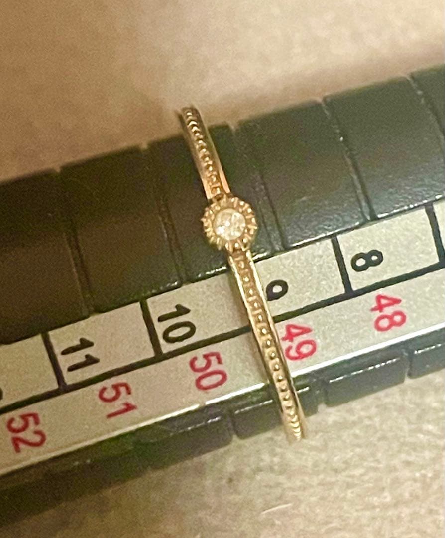 ete（エテ） の「K10YG レイヤード ダイヤモンド リング