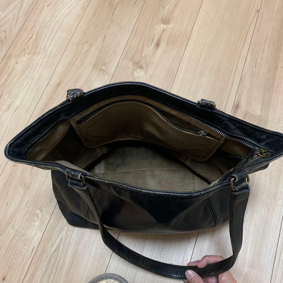 old coach レザー トートバッグ　vintage
