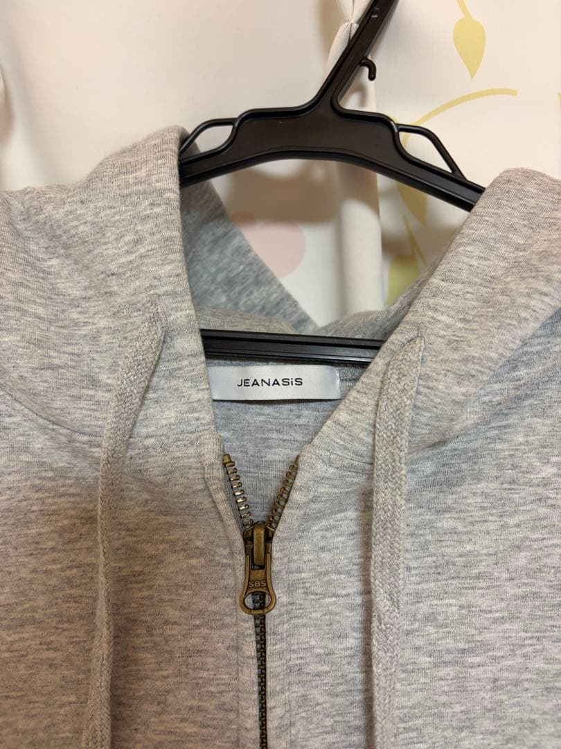 FadeダンボールZIPフーディ JEANASIS パーカー グレー