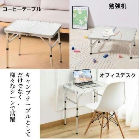 ❣️2点セット❣️キャンプテーブル アウトドア 茶 耐熱 コンパクト 防水