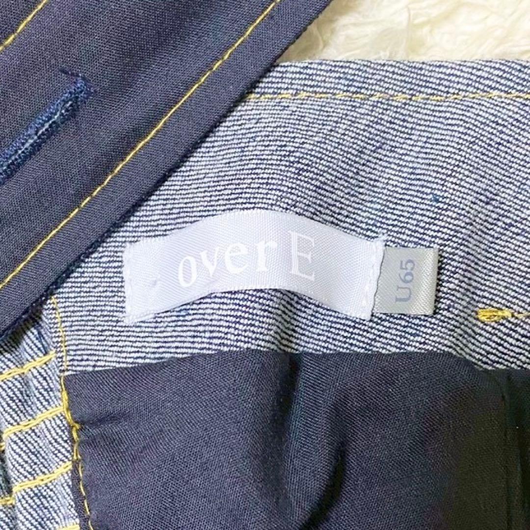 美品✨2025SS over E 肩紐外せるデニムジャンパースカート U65