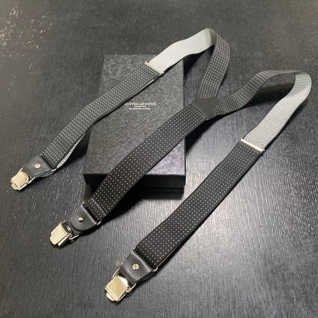 【 そこ出品です 】 UNITED ARROWSピンドット サスペンダー