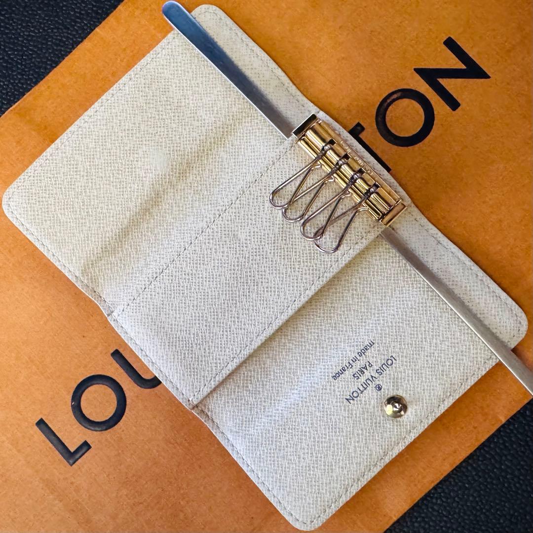 LOUIS VUITTON ミュルティクレ ダミエ アズール 4連キーケース美②