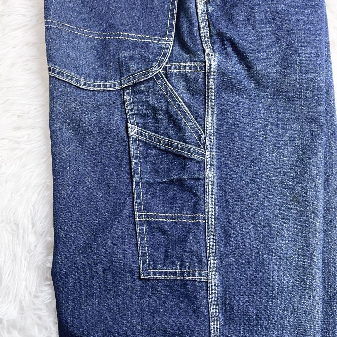 Lee ペインターパンツ W32ワークデニム ワイドストレート 古着 日本製