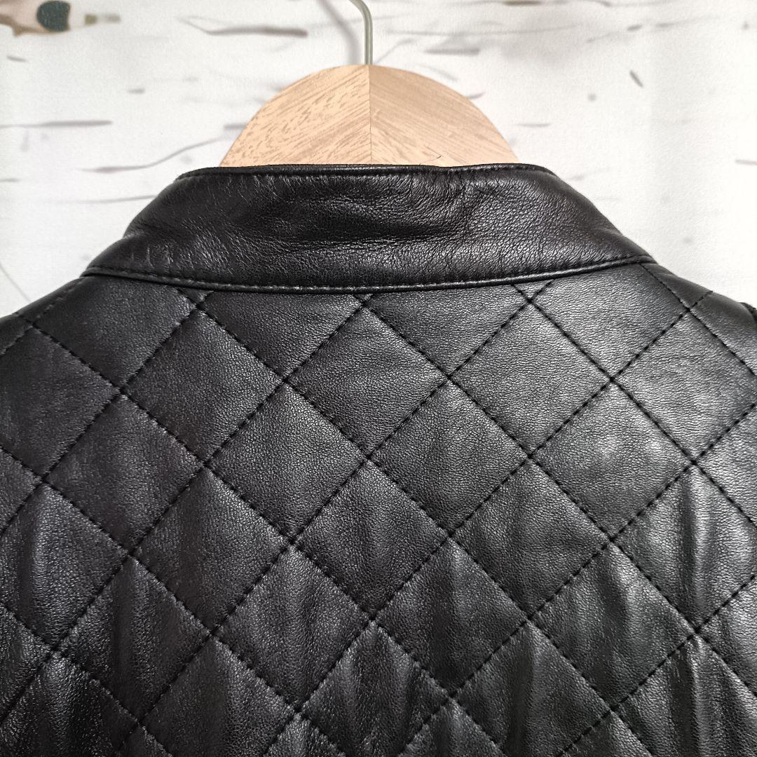 レザージャケット 羊革 【美品】 ライダース ブラック