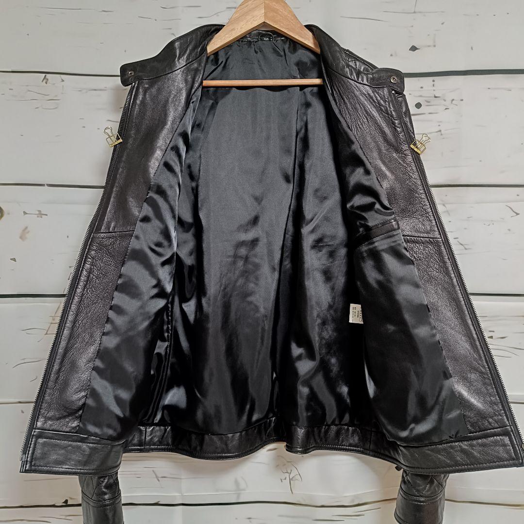 レザージャケット 羊革 【美品】 ライダース ブラック