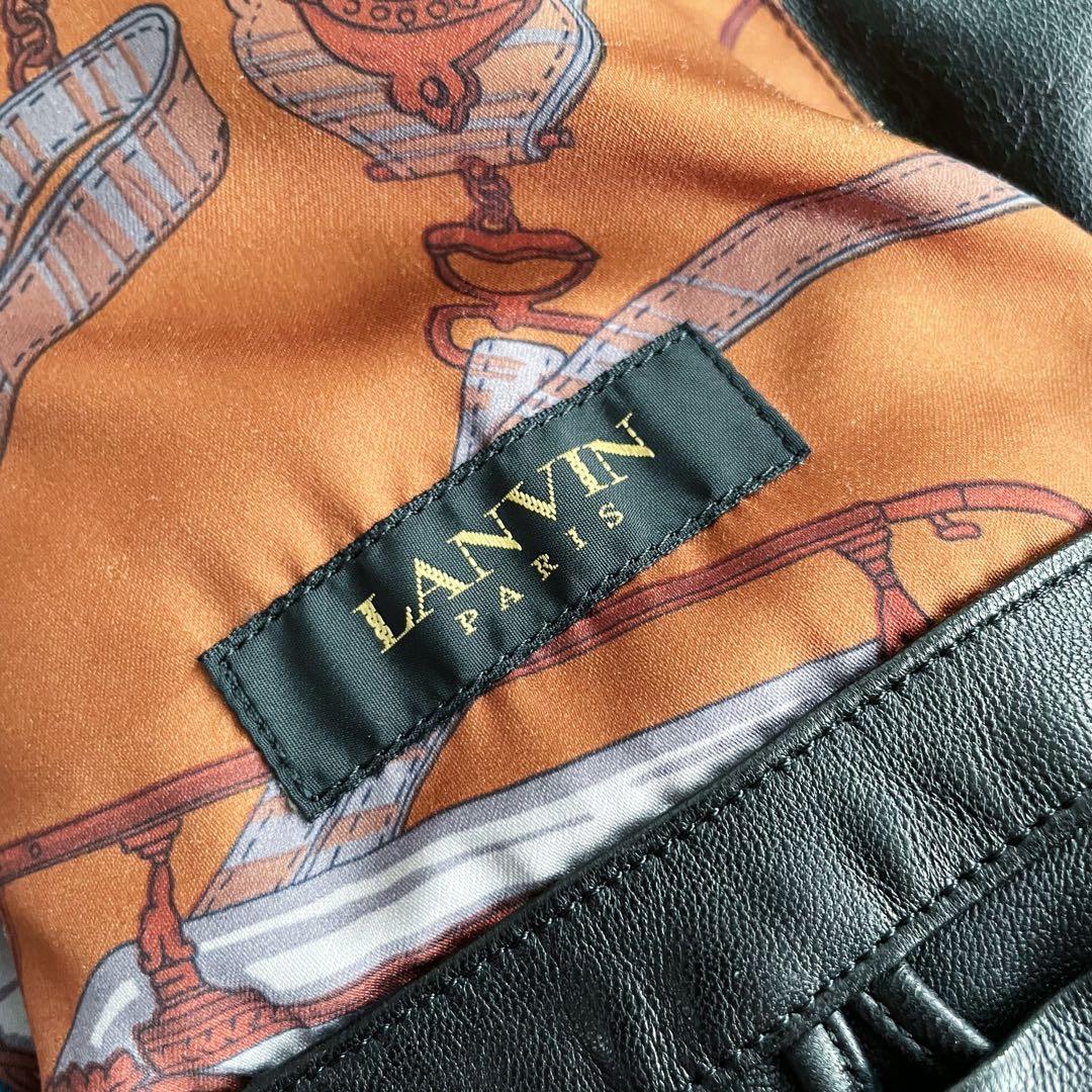 美品！【LANVIN】 ビンテージ ラムレザー ジャケット