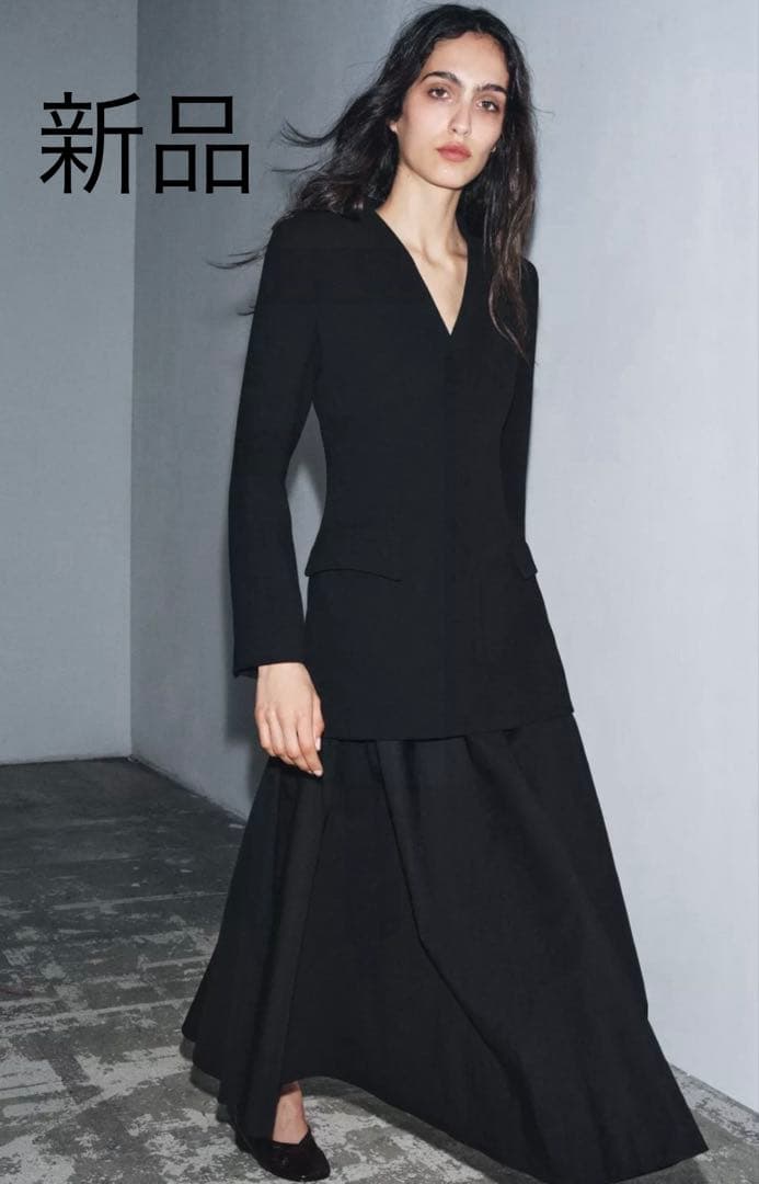 新品タグ付23000円！ZARA ザラ＊コントラストブレザーワンピース　M
