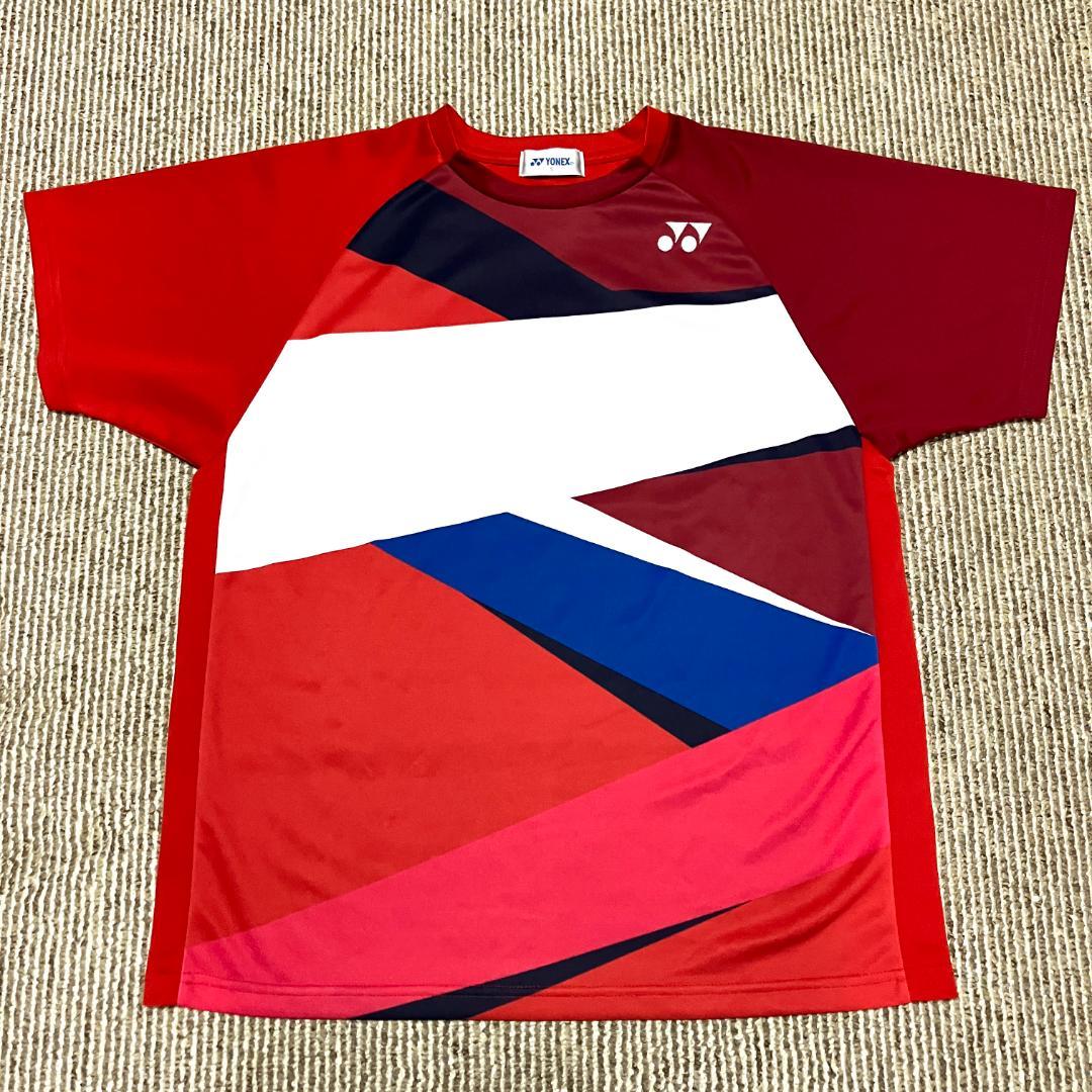 【フォロー割】 美品 YONEX 桃田賢斗モデル ゲームシャツ Sサイズ 背面