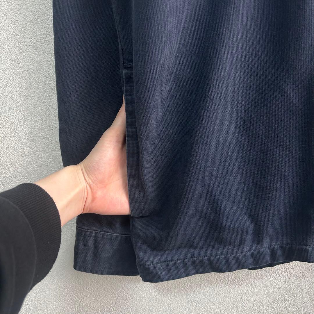 【Husqvarna】ジャケット　刺繍ロゴ　作業着　バイカー　ネイビー　ワッペン