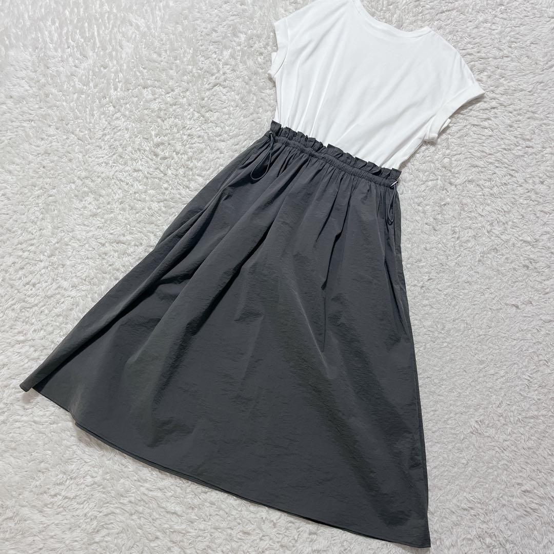 未使用品✨PLST ハイストレッチナイロンドッキングワンピース　S 白