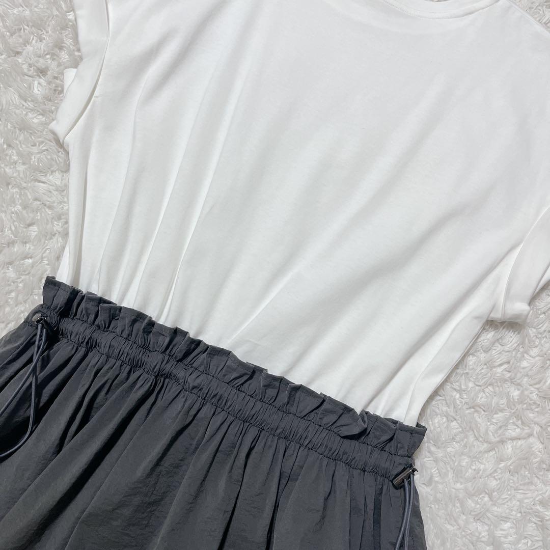 未使用品✨PLST ハイストレッチナイロンドッキングワンピース　S 白