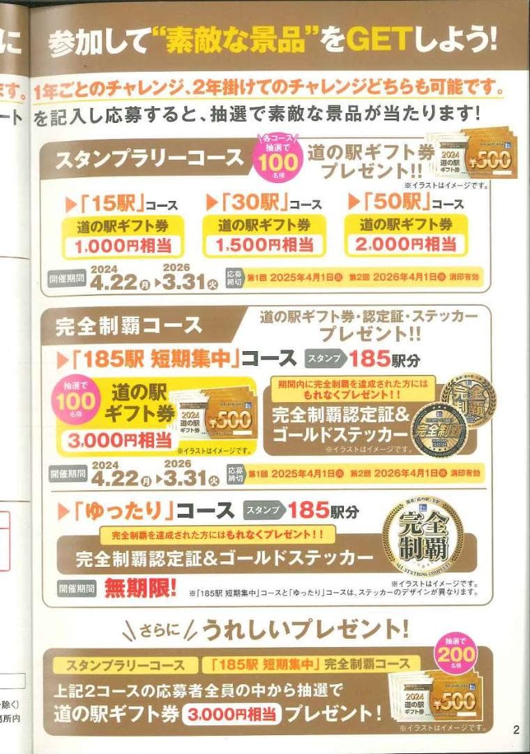 185駅＋4駅 超完全制覇!! 関東の道の駅スタンプブック2024-2025