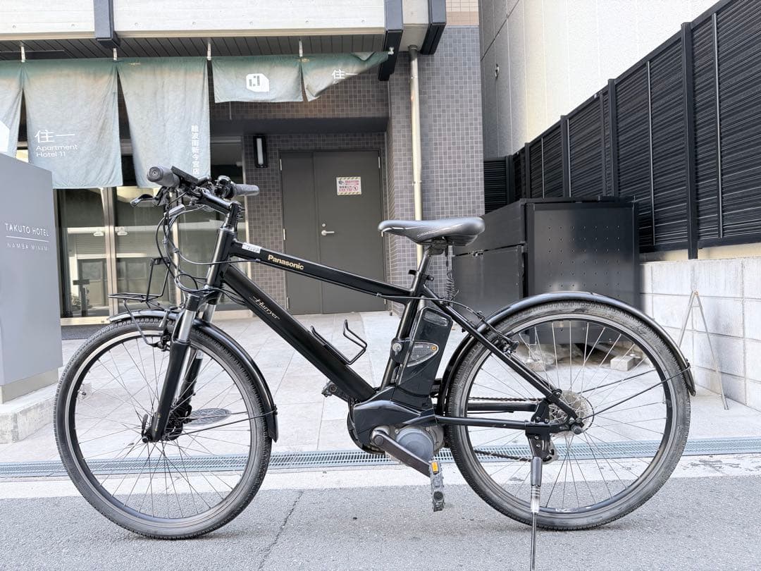 大阪府　Panasonic 電動アシスト自転車 スポーツタイプ ブラック