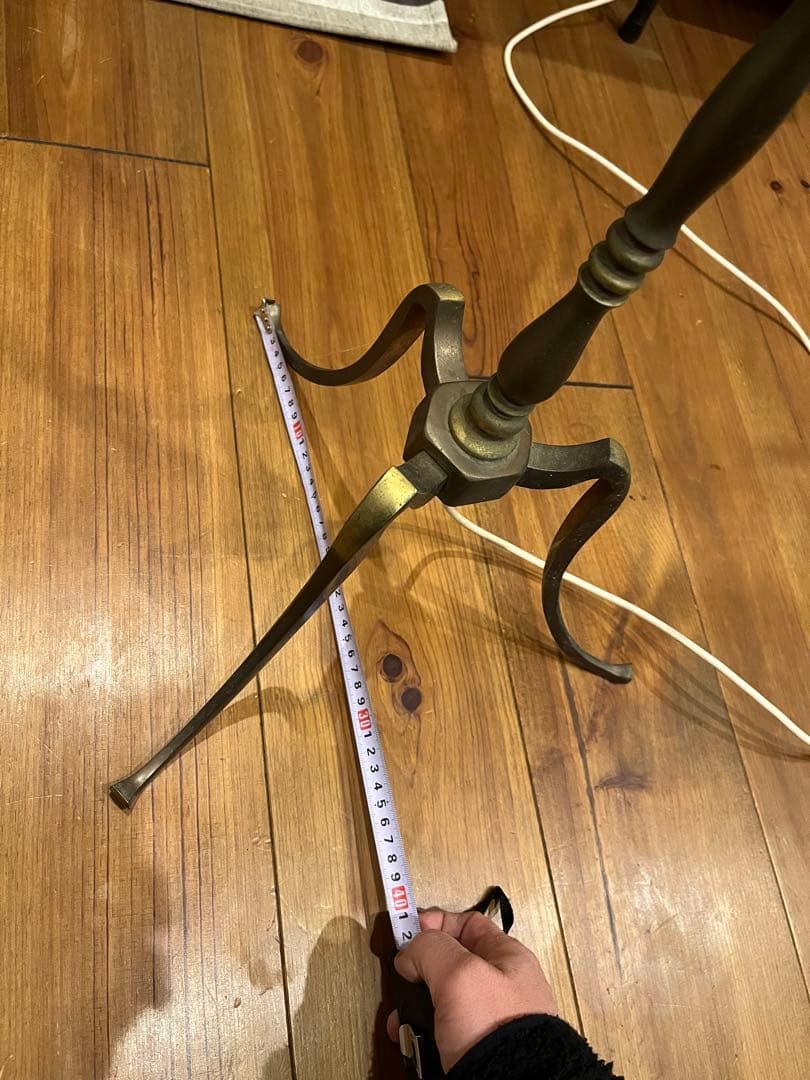 ヴィンテージ60〜70s花柄の金属製フロアスタンド