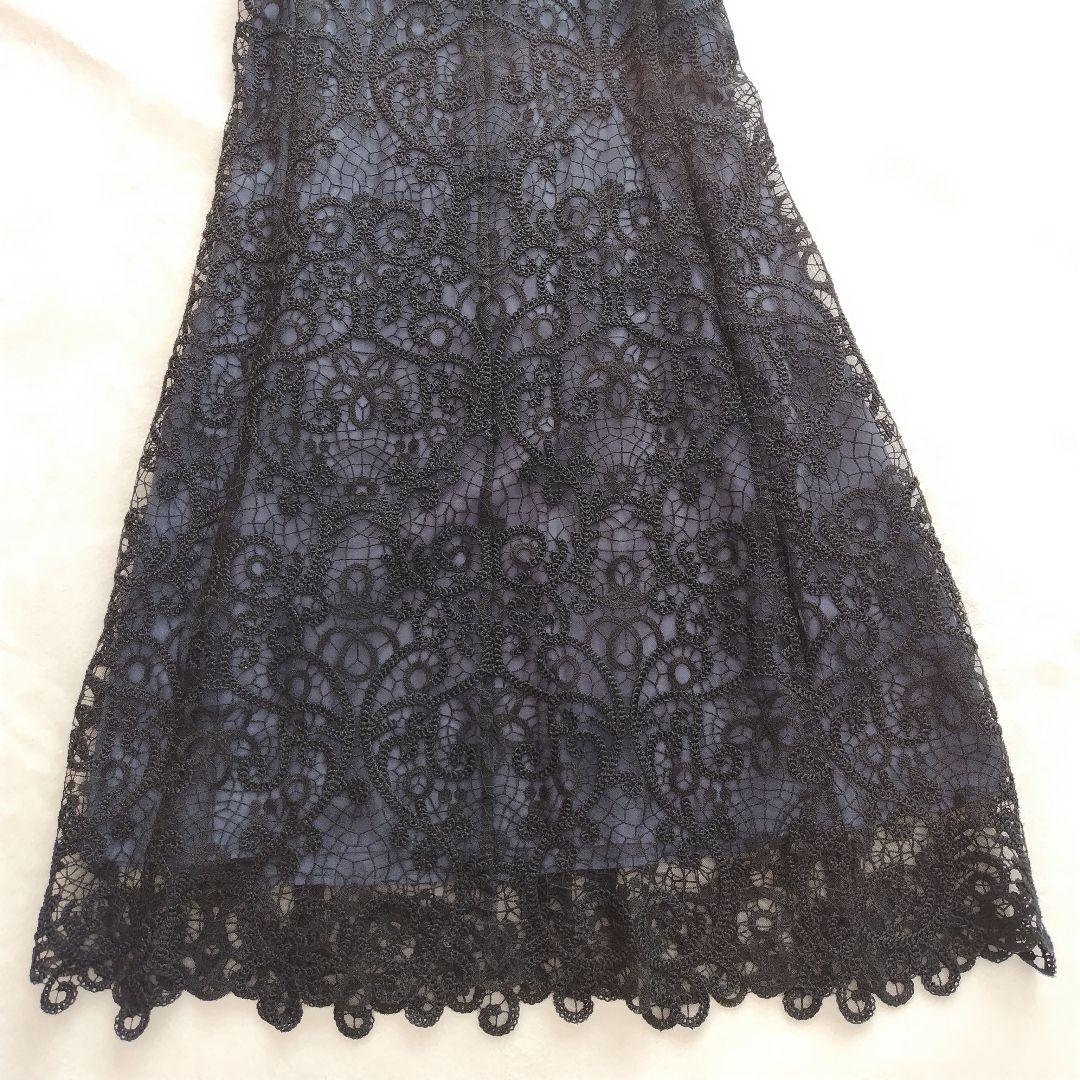 美品✨アナイ 24SS バテン風チュール刺繍サック ワンピース 36